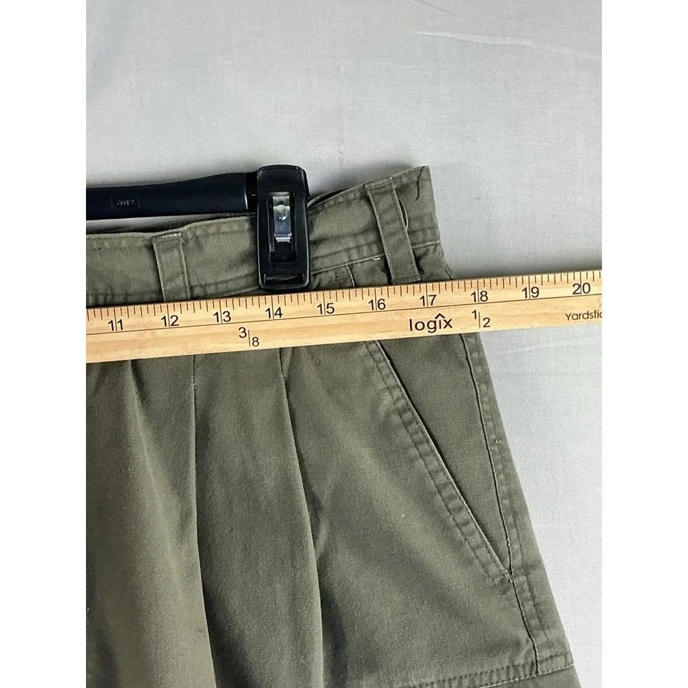Falls Creek Cargo Pants Men's 36x30 Olive Green Relaxed Fit Cotton Utility